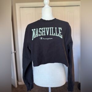 ‘Nashville’ Champion Cropped Sweatshirt size Small